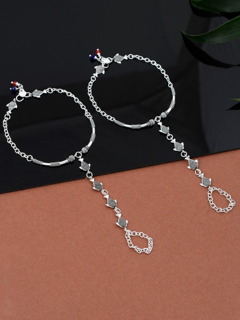 

Silvermerc Designs Silver-Plated Handcrafted Ring Anklets