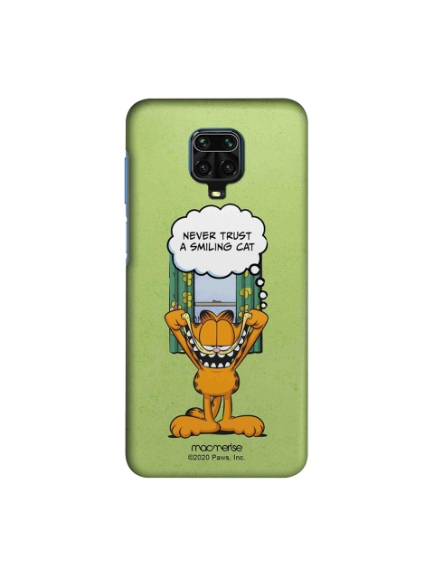 

macmerise Olive Green & Orange Never Trust A Smiling Cat Redmi Note 9 Pro Max Back Case