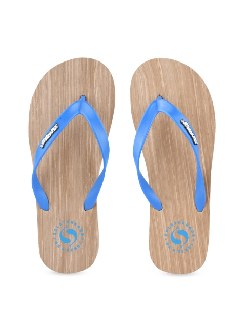 

Solethreads Men Brown & Blue Solid Thong Flip-Flops