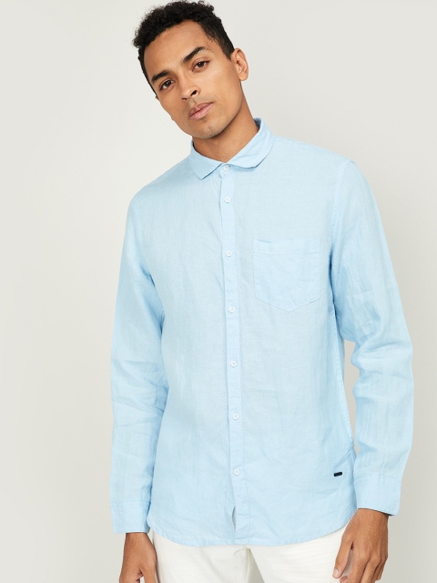 

Bossini Men Blue Regular Fit Solid Casual Shirt