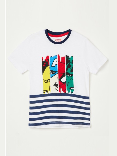 

Fame Forever by Lifestyle Boys White Printed Round Neck T-shirt