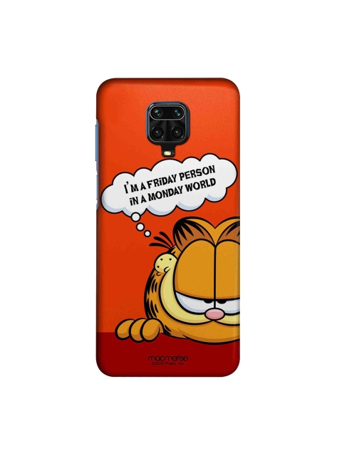 

macmerise Red & Orange Cartoon Characters Friday Garfield Xiaomi Redmi Note 9 Pro Back Case