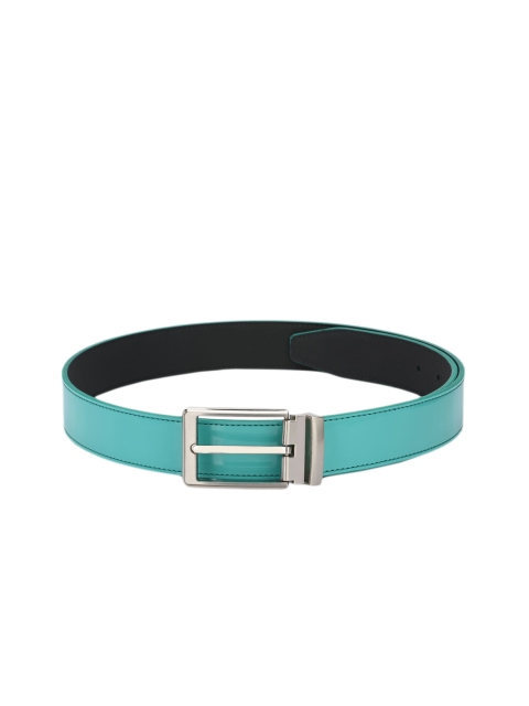 

Calvadoss Men Turquoise Blue & Silver-Toned Solid Sustainable Belt