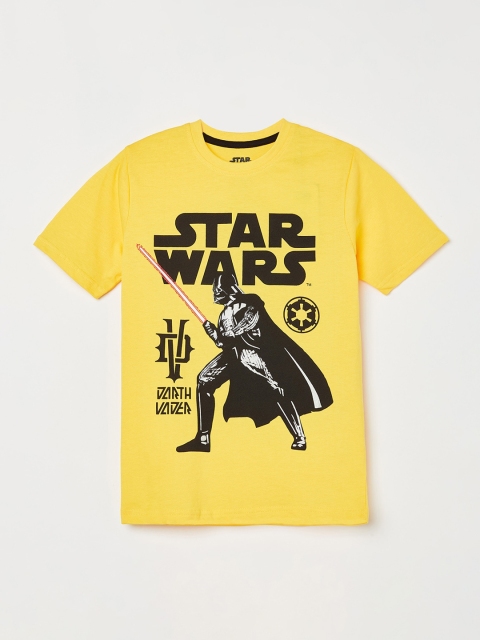 

Fame Forever by Lifestyle Boys Yellow Printed Round Neck T-shirt