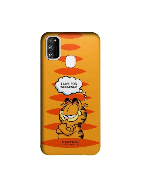 

macmerise Brown & Orange Living For Weekends Samsung Galaxy M30S Back Case