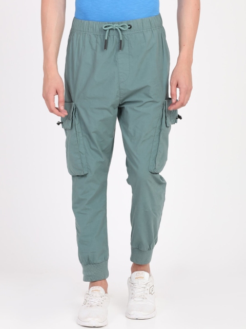 

Breakbounce Men Green Slim Fit Solid Cotton Joggers