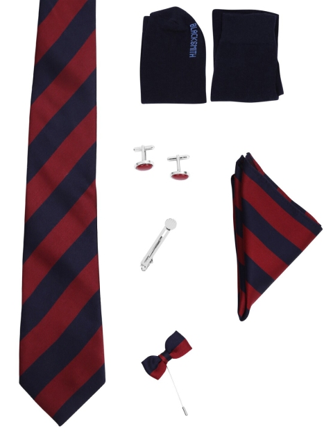 

Blacksmith Men Maroon & Black Accessory Gift Set