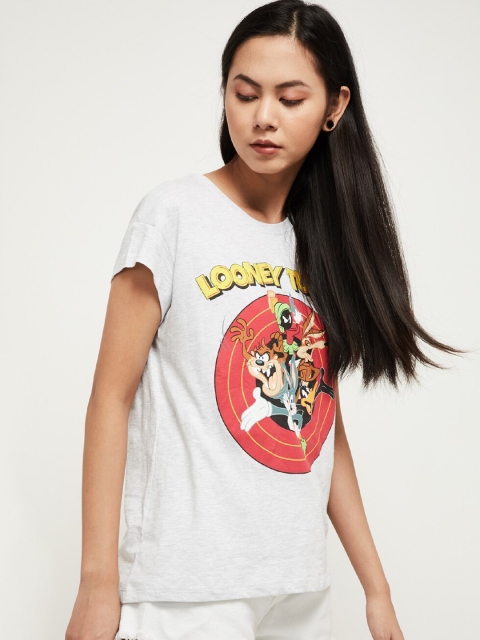 

max Women Grey Printed Top