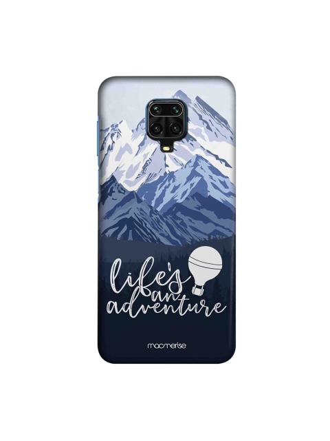 

macmerise Navy Blue & White Life's An Adventure Redmi Note 9 Pro Back Case