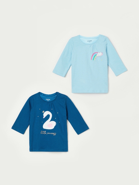 

Juniors by Lifestyle Girls Pack Of 2 Blue Printed Top