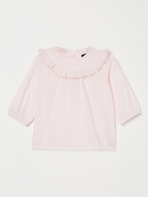 

Juniors by Lifestyle Girls Pink Self Design A-Line Top