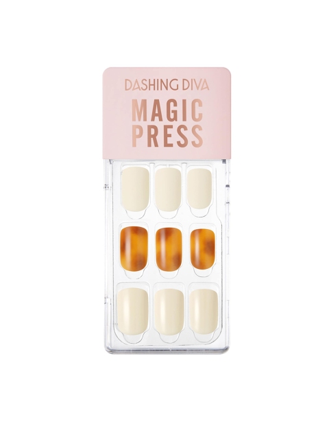

Dashing Diva MAGICPRESS Leopard Cream Artificial Nails, Pink