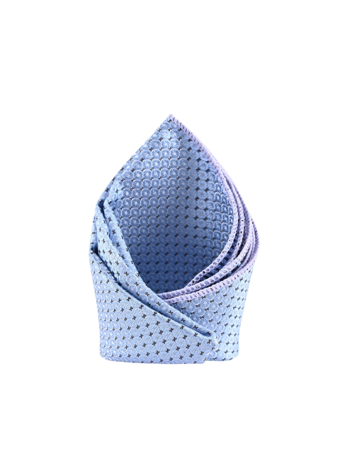 

BuckleUp Men Blue & Black Self-Design Pocket Square
