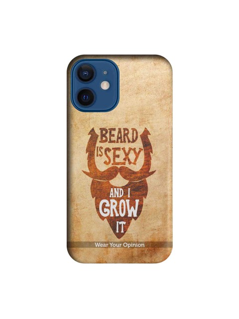 

macmerise Beige & Orange Beard Is Sexy IPhone 12 Mini Back Case