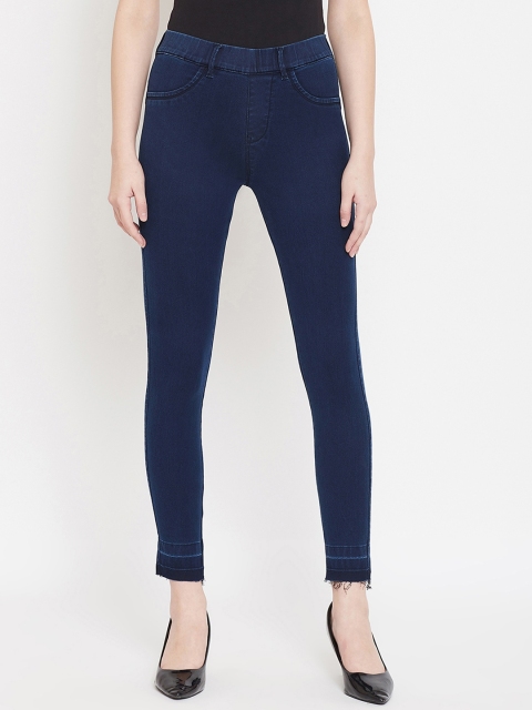 

Madame Women Navy Blue Regular Fit Mid-Rise Clean Look Jeans