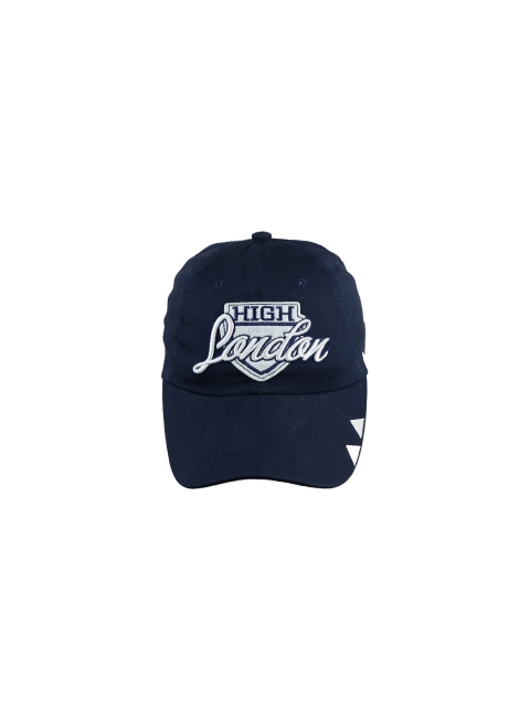 

iSWEVEN Unisex Navy Blue & White Embroidered Snapback Cap