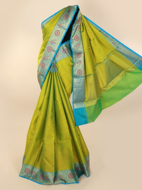 

Pothys Green & Blue Cotton Blend Woven Design Saree