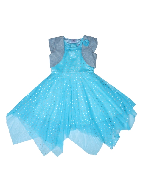 

Doodle Girls Blue Embellished Fit and Flare Dress