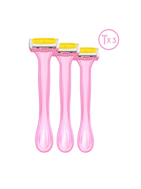 

LetsShave Set of 3 Evior Bikini Razors, Pink