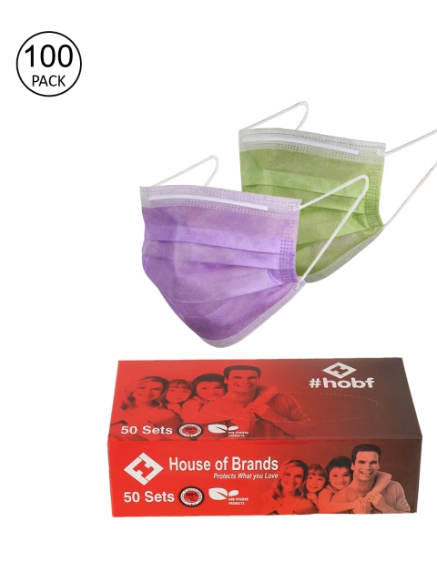 

LONDON FASHION hob Unisex Pack of 100 3-Ply Anti-Pollution Disposable Ultrasonic Surgical Masks, Olive
