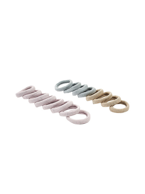 

Toniq Kids Girls Set Of 16 Glitter Ponytail Holders, Silver