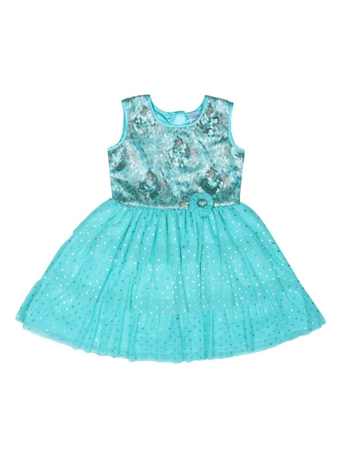 

Doodle Girls Green Printed Fit and Flare Dress