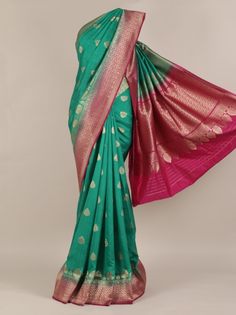 

Pothys Green Woven Design Jute Silk Saree