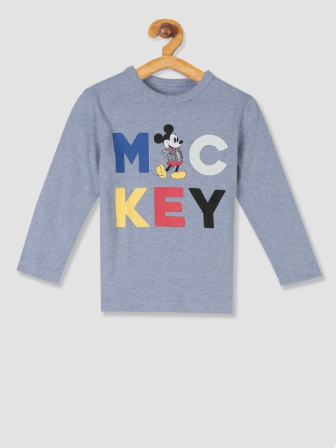 

GAP Boys Blue Printed Round Neck Cotton T-shirt
