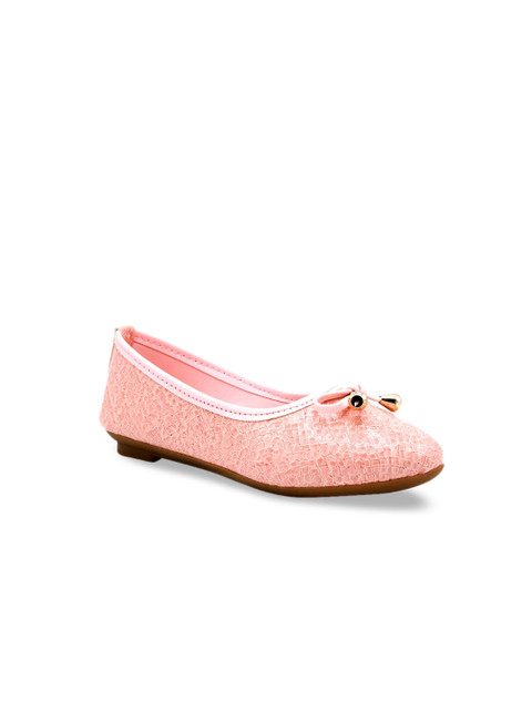 

Jazzy Juniors Girls Pink Woven Design Mojaris