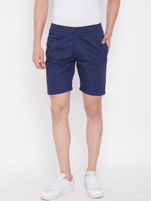 

Okane Men Blue Solid Regular Fit Regular Shorts
