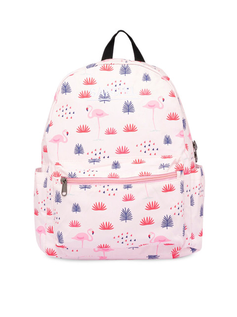 

Satchel Bags Women Pink & Purple Floral Printed Backpack