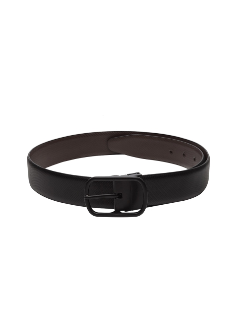

Teakwood Leathers Men Black & Brown Textured Reversible Genuine Leather Belt