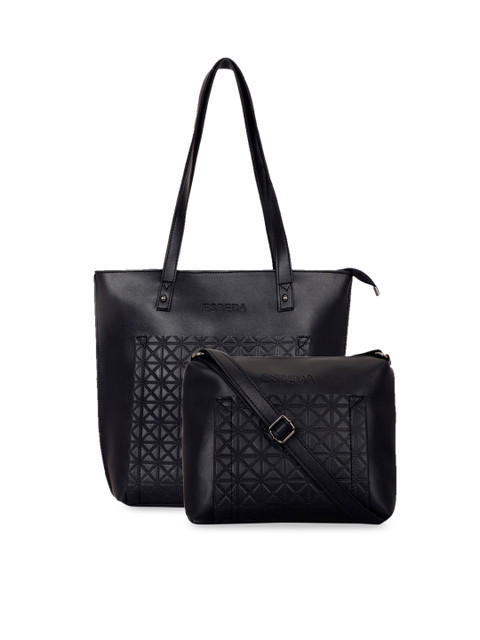 

ESBEDA Black Self Design Shoulder Bag