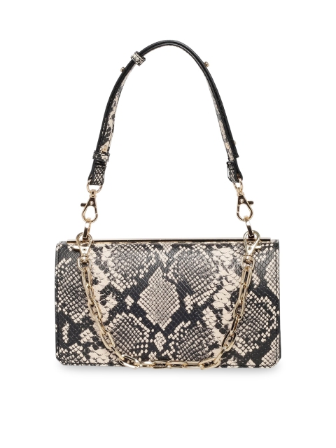 

ALDO Grey & Black Animal Printed Sling Bag