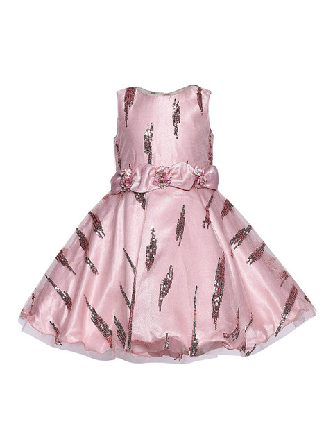 

BETTY Girls Burgundy Embellished Fit and Flare Dress