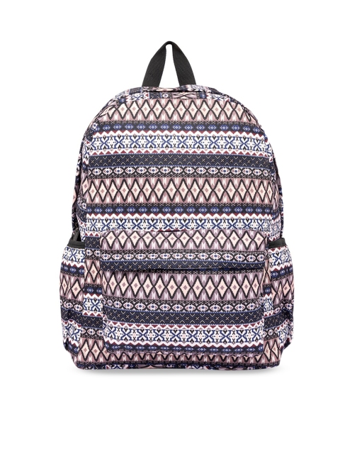 

Satchel Bags Women Mauve & Blue Printed Medium Backpack