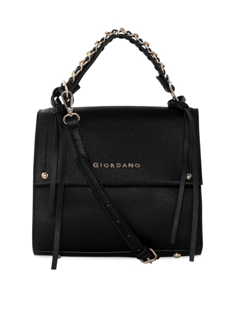 

GIORDANO Black Solid Satchel