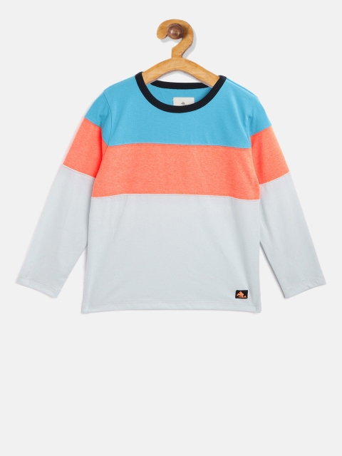 

Cherry Crumble Boys Multicoloured Colourblocked Round Neck T-shirt, Multi