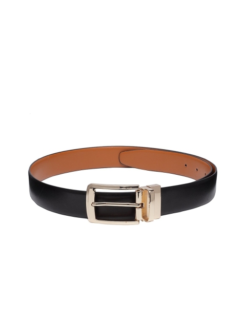 

Apsis Men Black & Tan Brown Solid Reversible Belt