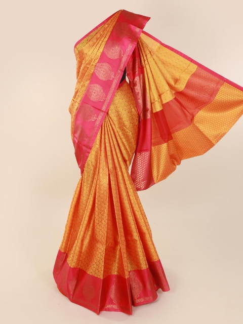 

Pothys Mustard Yellow Woven Design Cotton Blend Saree