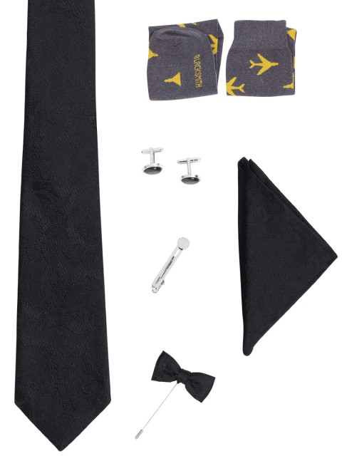 

Blacksmith Men Black & Grey Accessory Gift Set