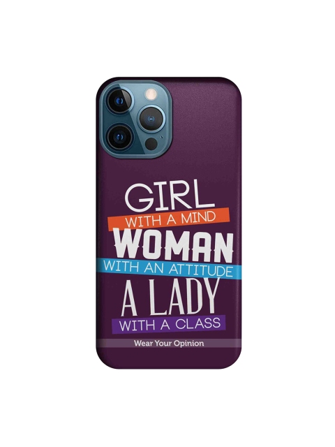 

macmerise Purple & White Girl Woman Lady Apple iPhone 12 Pro Max Back Cover