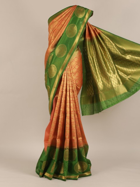 

Pothys Jute Silk Peach Saree
