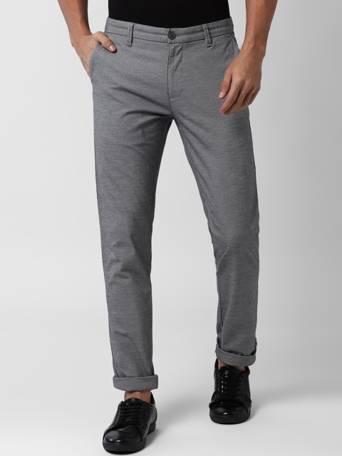 

Peter England Casuals Men Grey Slim Fit Solid Regular Trousers