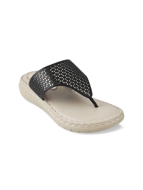 

SOLE HEAD Women Black Textured Sandals