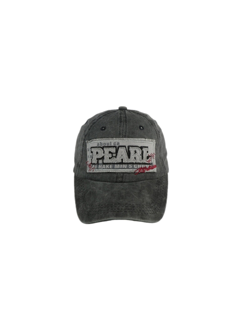 

iSWEVEN Unisex Charcoal Grey & Black Solid Adjustable Snapback Cap