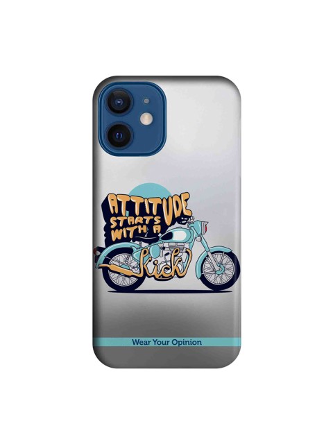 

macmerise Grey & Brown Attitude With Kick Nonveg IPhone 12 Mini Back Case