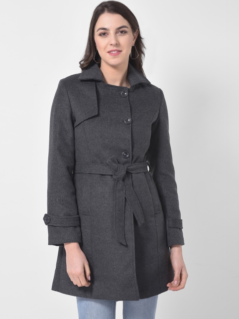 

Latin Quarters Women Grey Solid Windcheater Tailored Jacket