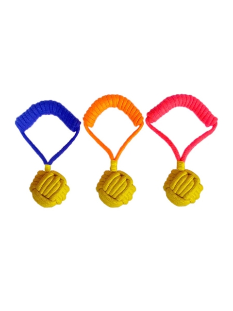 

Pawsindia Pack Of 3 Multicoloured Tug Of War Dog Toys, Multi