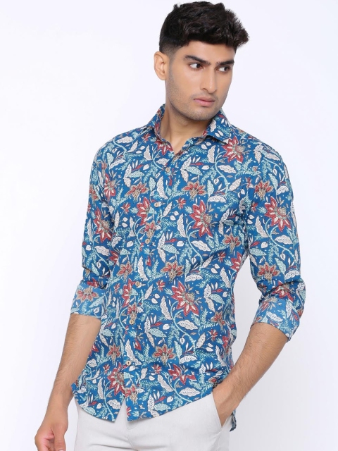 

Tistabene Men Blue Comfort Slim Fit Printed Casual Shirt